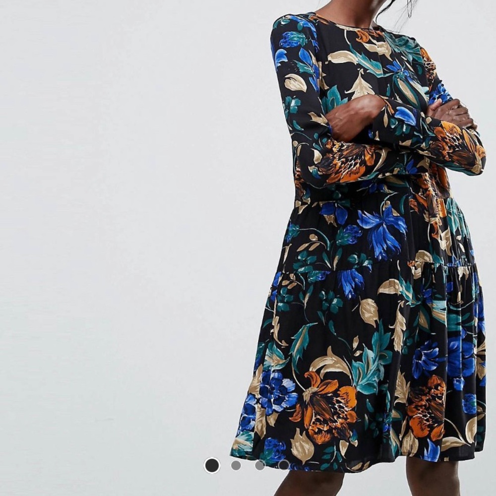 ASOS Y.A.S. Floral Smocked Dress